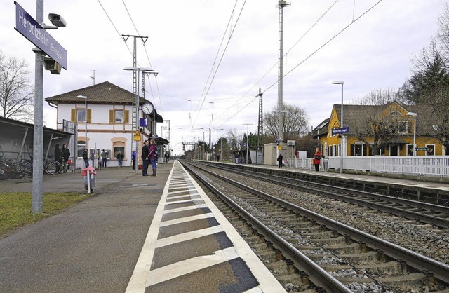 Im  Bereich des Bahnhofes in Herbolzheim beginnen am Montag Bauarbeiten.  | Foto: Siegfried Gollrad