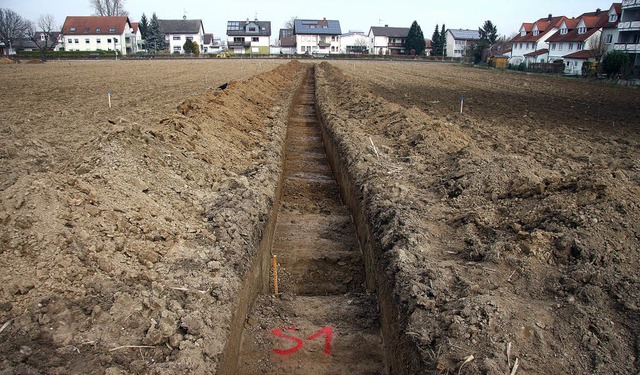 Funde im knftigen Neubaugebiet &#8222...r die Kanalisation ausgehoben werden.  | Foto: Stadtarchiv Endingen
