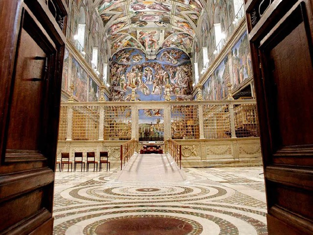 Schauplatz der Papstwahl &#8211; die Sixtinische Kapelle in Rom   | Foto: AFP