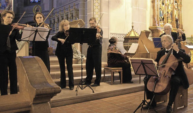 Das Markgrfler Kammerensemble prsentierte in Staufen glanzvolle Barockmusik.  | Foto: Hans Jrgen Kugler