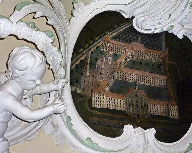 Die Engelssupraporte im Schloss Brgel...sien vor dem Brand von 1768 zu sehen.   | Foto: Bernd Michaelis