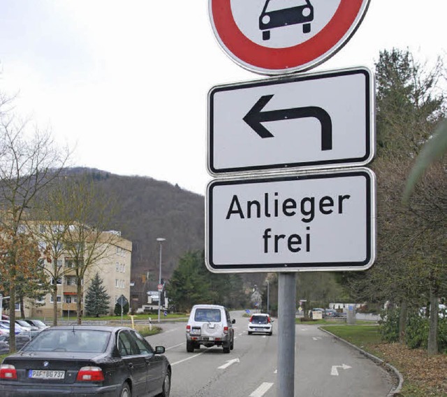 Das Durchfahrtsverbot durch die Langg...in Degerfelden wird Diskussionsthema.   | Foto: Ralf Staub