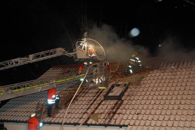 Hoher Schaden bei Gebudebrand