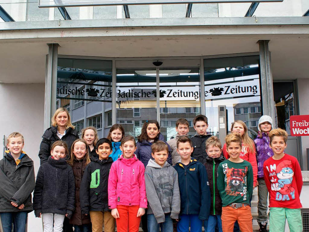 Die Klasse 4b der Grundschule aus Kirchzarten mit ihrer Lehrerin Frau Juliane Pietsch