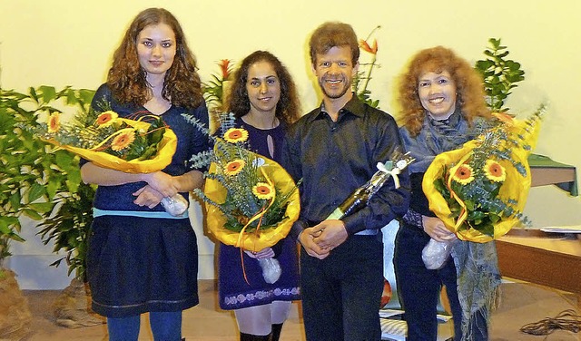 Das Moskauer Ensemble mit Anna Kondras...na Shneyerova musizierte in Kenzingen.  | Foto: Franz