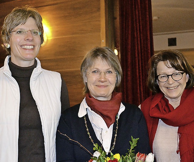 Cabanja-Vorsitzende Almut Teichert-Hai... und Schriftfhrerin Christine Kania.   | Foto: Paul Berger