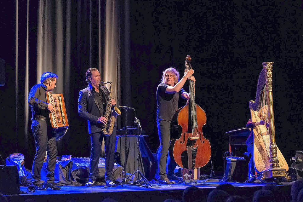 Das Jazz-Quartet Quadro Nuevo bringt Weltmusik, Jazz und Tango auf die Bhne der Offenburger Reithalle.