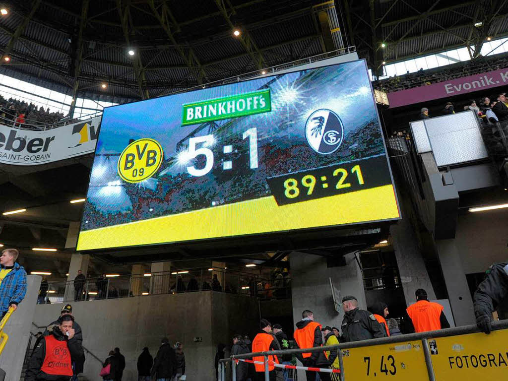 Der Endstand: 5:1 fr Borussia Dortmund...