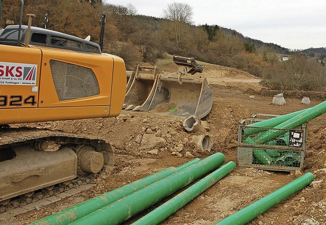 Die Erschlieung des Baugebiets Kreuzcker luft derzeit auf Hochtouren.  | Foto: Binner-Schwarz