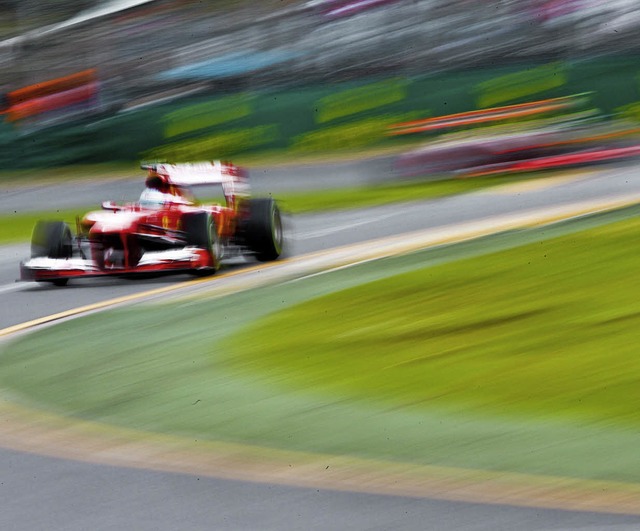 Sebastian Vettels schrfester Konkurre...onso wurde in seinem Ferrari Zweiter.   | Foto: dpa