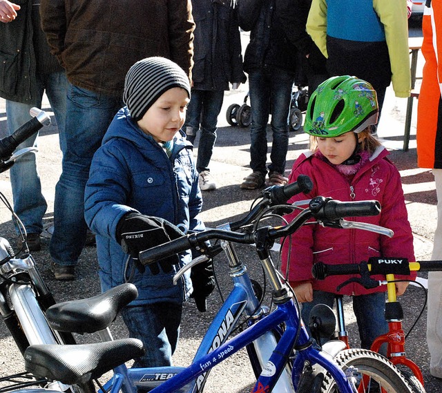 Das Angebot an Kinderfahrrdern war  d...obrse des SPD-Ortsvereins  Maulburg.   | Foto: maja Tolsdorf