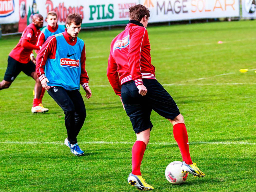 Bei Training ruht die Mannschaft in sich.