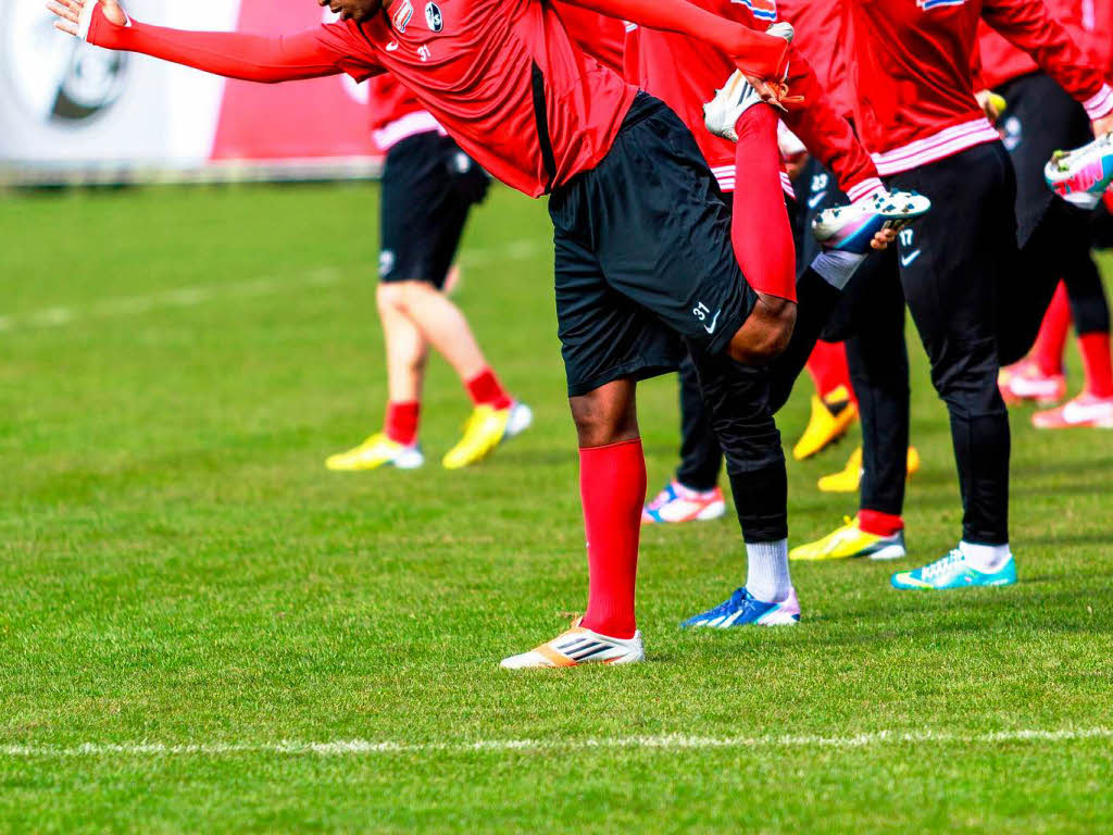 Bei Training ruht die Mannschaft in sich.