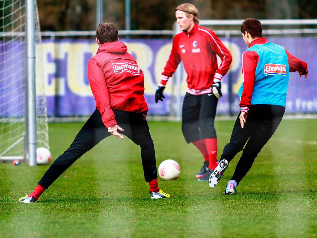 Bei Training ruht die Mannschaft in sich.