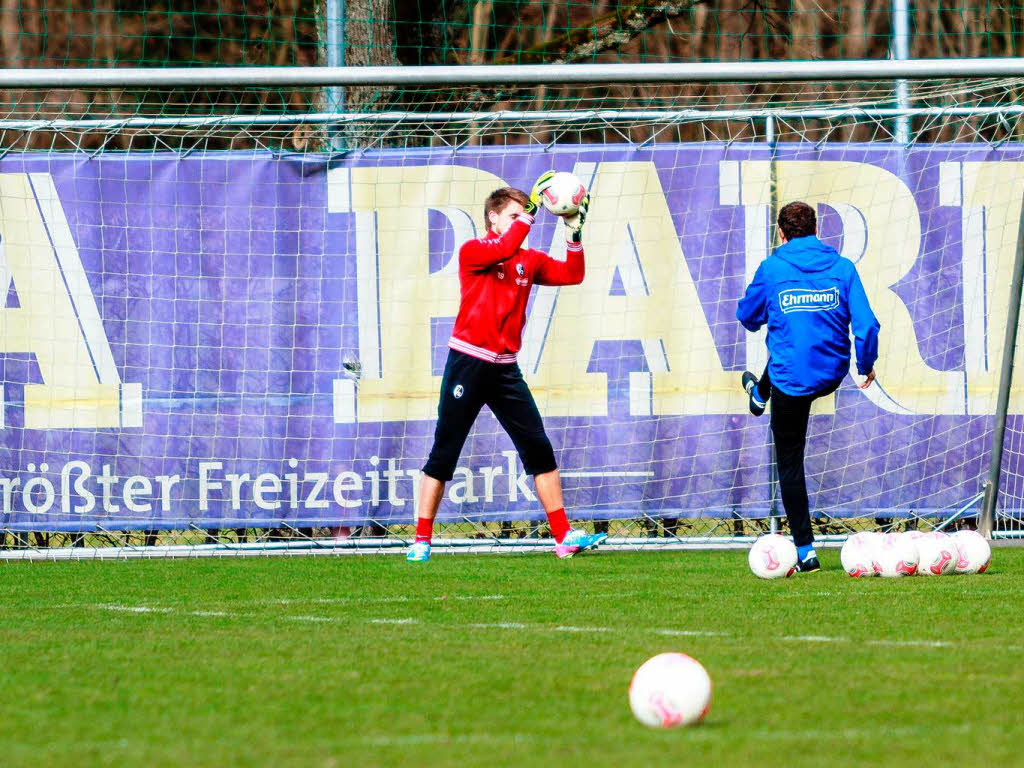 Bei Training ruht die Mannschaft in sich.