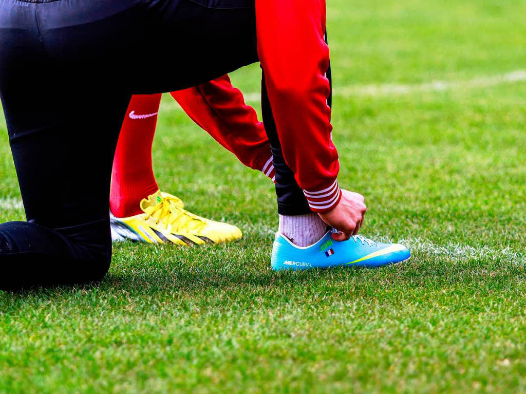 Bei Training ruht die Mannschaft in sich.