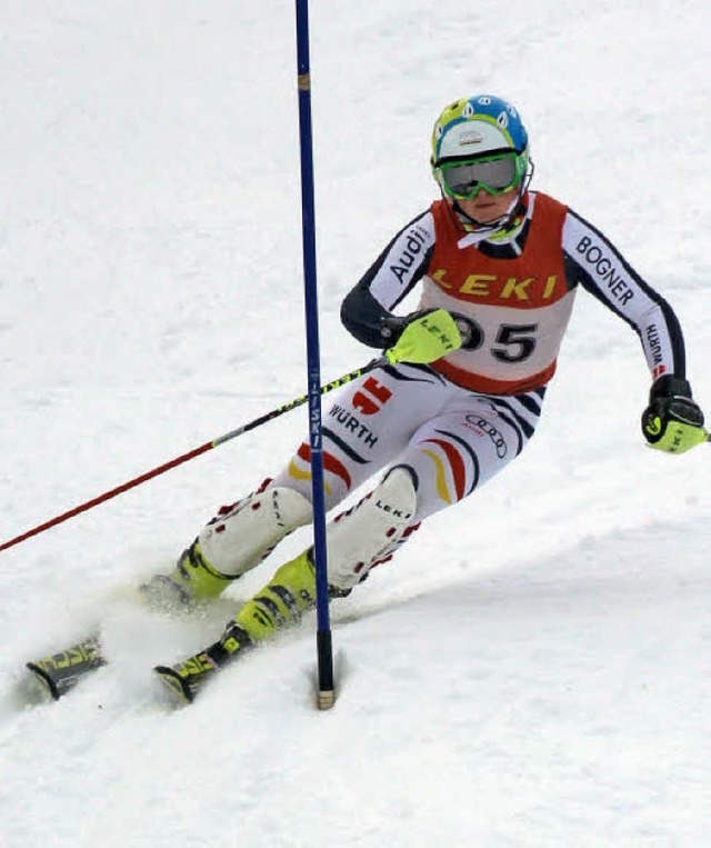 Stangenartist mit dem richtigen Gefhl fr Schnee: Tobias Baur von der SZ Bernau  | Foto: martin Siegmund