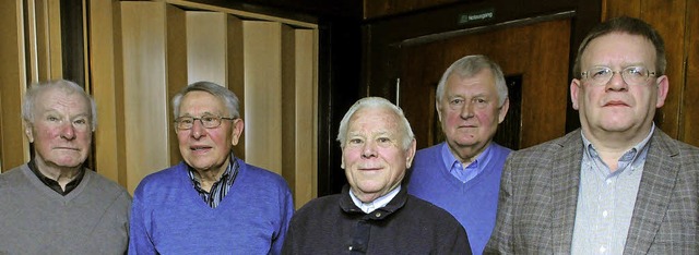Ehrenvolle Mitglieder (von links):  Ed...mller, Konrad Gass und Martin Wrter   | Foto: wolfgang knstle
