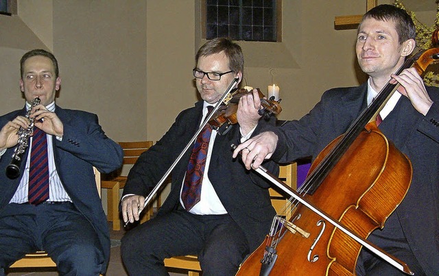 Mit klassischen Trios von Haydn und Mo... der Evangelischen Kirche Dossenbach.   | Foto: Roswitha Frey