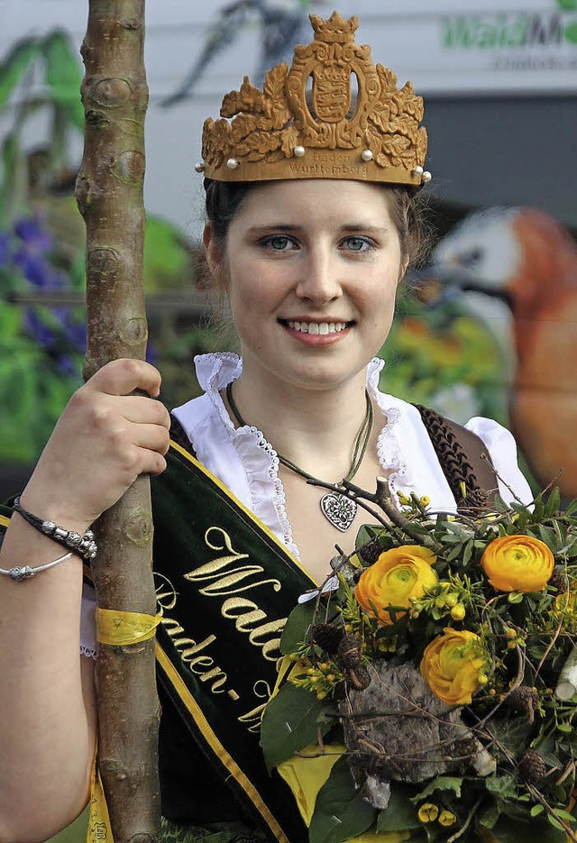 Lcheln fr die Belange des Walds: Waldknigin Doris Gebhard.  | Foto: msr