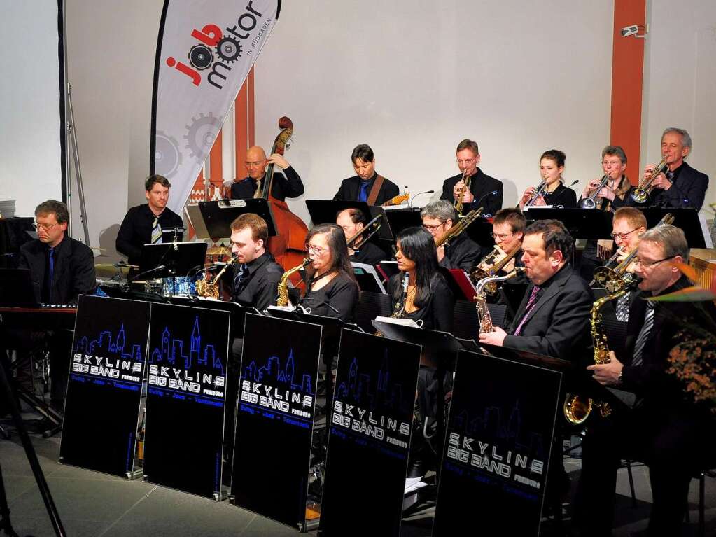 Musikalische Umrahmung mit der Skyline Big Band bei der Verleihung des Jobmotor 2012.