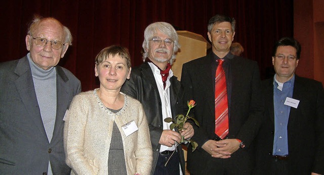 Feierten 25 Jahre Schopfheimer Mundart...erator Volker Habermaier (von links).   | Foto: Roswitha Frey