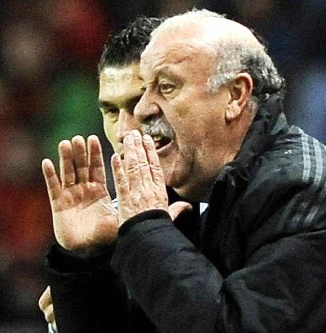 Die Rufe von Spanien-Coach Vicente del Bosque nutzten nichts.  | Foto: afp