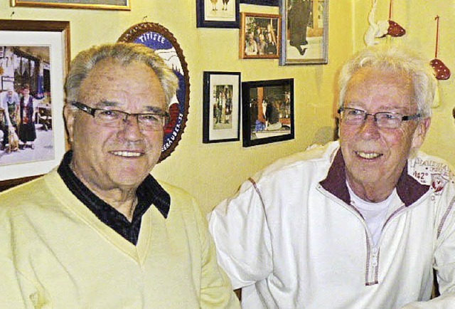 Burkhard Liebnitzky und Helmut Steidin...en im Schwarzwaldverein Titisee aktiv.  | Foto: sarah beha