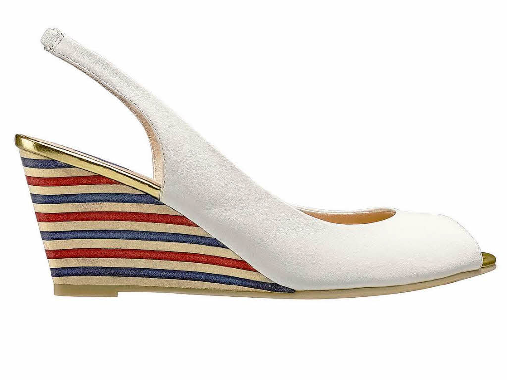 Zwei Trends in einem: Der Schuh von Görtz ist ein Slingback mit trendigem Keilabsatz (ca. 70 Euro). Zwei Trends in einem: Der Schuh von Görtz ist ein Slingback mit trendigem Keilabsatz (ca. 70 Euro).