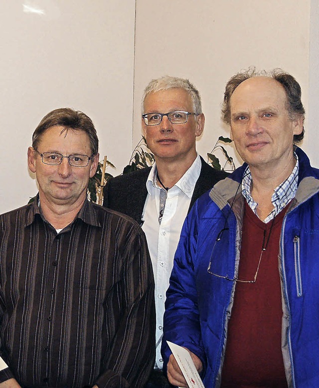 25-mal Blut gespendet haben  Werner Sc...d, zehnmal Ottokarl Nehls (von links).  | Foto: Pia Grttinger
