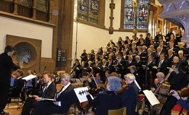 Die Kantorei Schopfheim bei der Johannespassion   | Foto: Gabriele Reinhardt