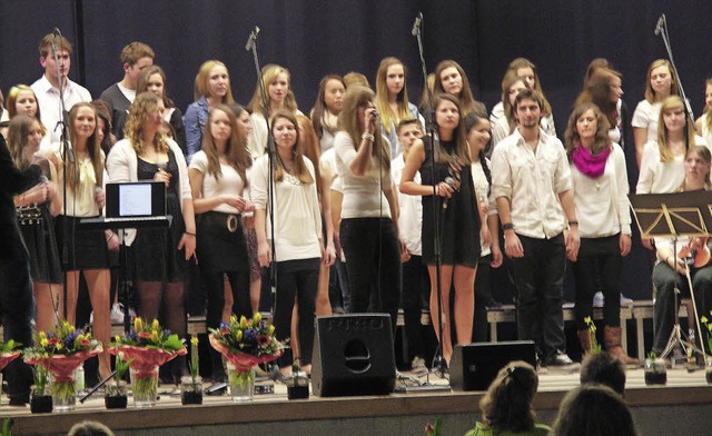 Der Chor Move Your Voice gestaltete den zweiten Teil des Konzertabends.   | Foto: Schule