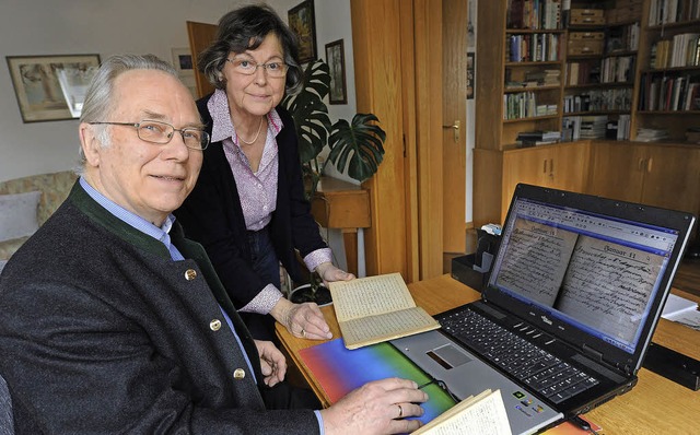 Lebrecht und Gerhild von Blcher in ih...hrift verfasst ist, in digitale Form.   | Foto: Rita Eggstein