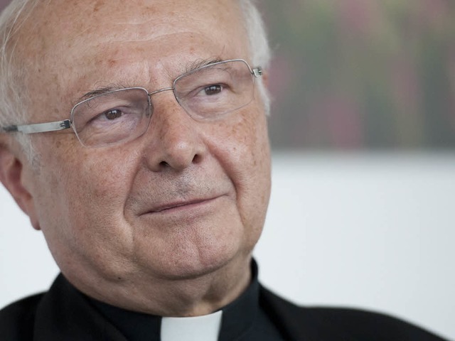 Der Vorsitzende der Deutschen Bischofs...bischof von Freiburg, Robert Zollitsch  | Foto: dapd