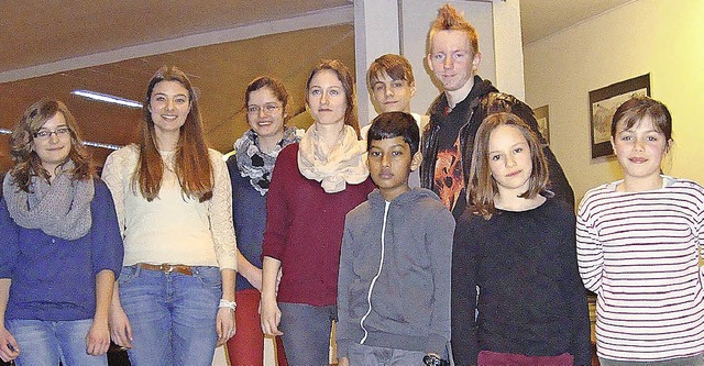 Erfolgreiche Teilnehmer  am  Schreibwettbewerb des  Markgrfler Gymnasiums    | Foto: Elke Kaus-Rettbewerb