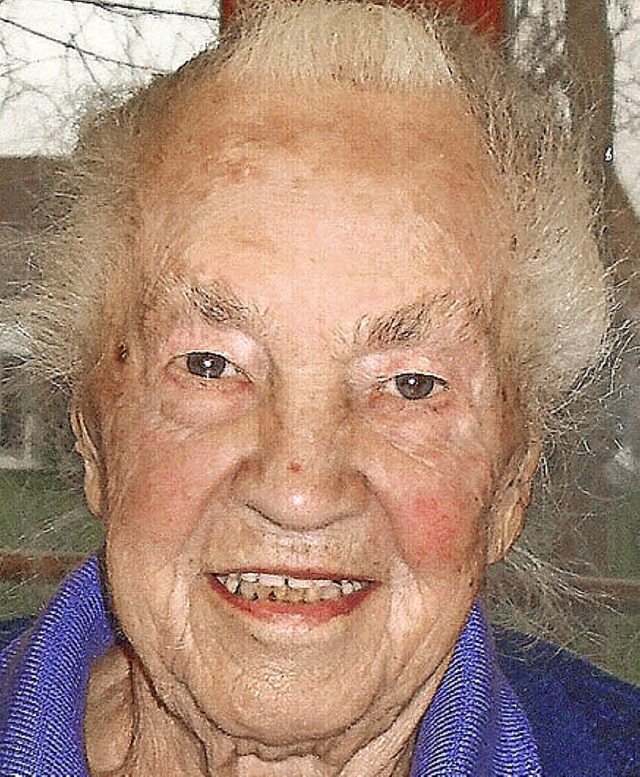 Berta Reichenbach ist im Alter von 100 Jahren gestorben.   | Foto: Archiv: D. Fink
