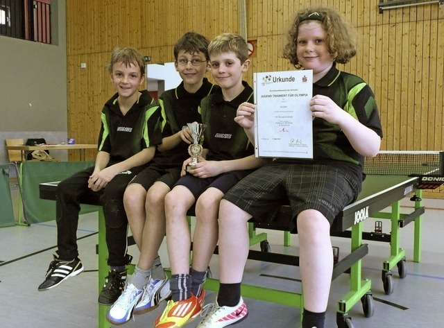 Kreismeister 2013:  Felix Maas, Adam T... Pietsch und Felix Meisen (von links)   | Foto: privat