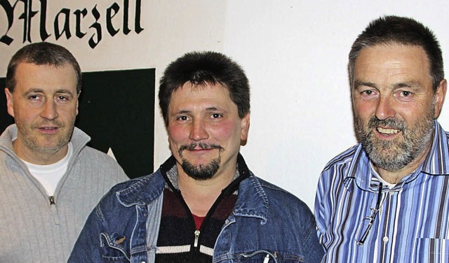 Guntram Scheidler (Bildmitte) darf sic...homas Grab (links) belegte  Rang drei.  | Foto: Rolf-Dieter kanmacher