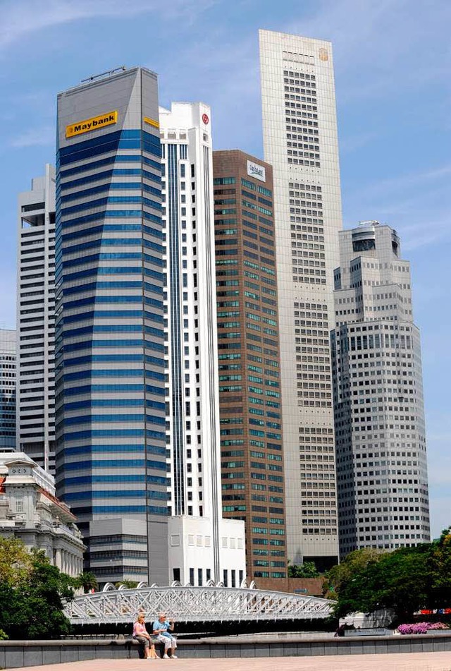 Eine beliebte Steueroase: Der Stadtstaat Singapur.  | Foto: ROSLAN RAHMAN