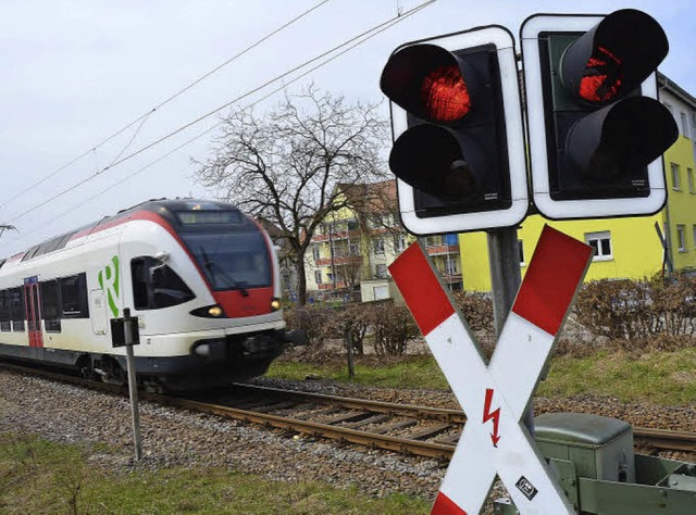 Auf Rot stehen die Signale fr einen B...sein, so Brgermeister Christof Nitz.   | Foto: Andr Hnig