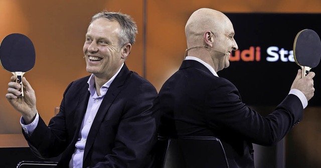 Christian Streich und Dirk Dufner im Audi Star Talk von Sport1  | Foto: Audi Star Talk/ Rupp