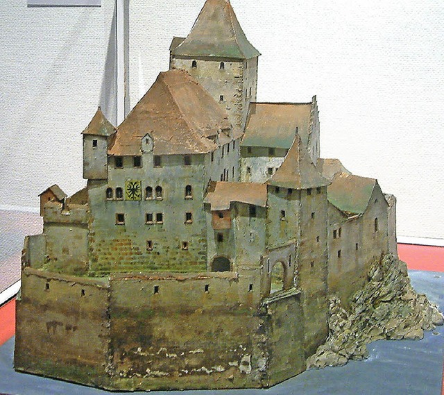 Ein Modell der Burg Stein auf der Rheininsel   | Foto: Roswitha Frey