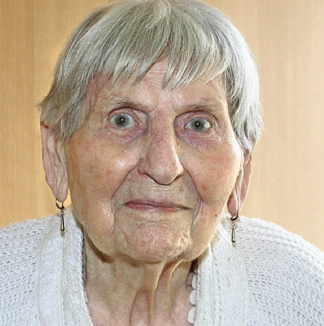 Ida Siegler feiert  heute in Kandern 95. Geburtstag.  | Foto: cremer