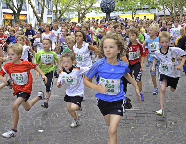 Hochmotiviert: junge Teilnehmer beim Stadtlauf 2012   | Foto: Barbara Ruda