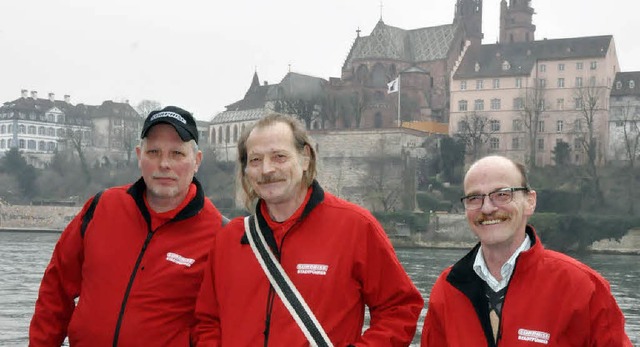 Die Stadtfhrer  Wolfgang Kreibich, Rolf Mauti und Markus Christen (von links)   | Foto: Annette Mahro