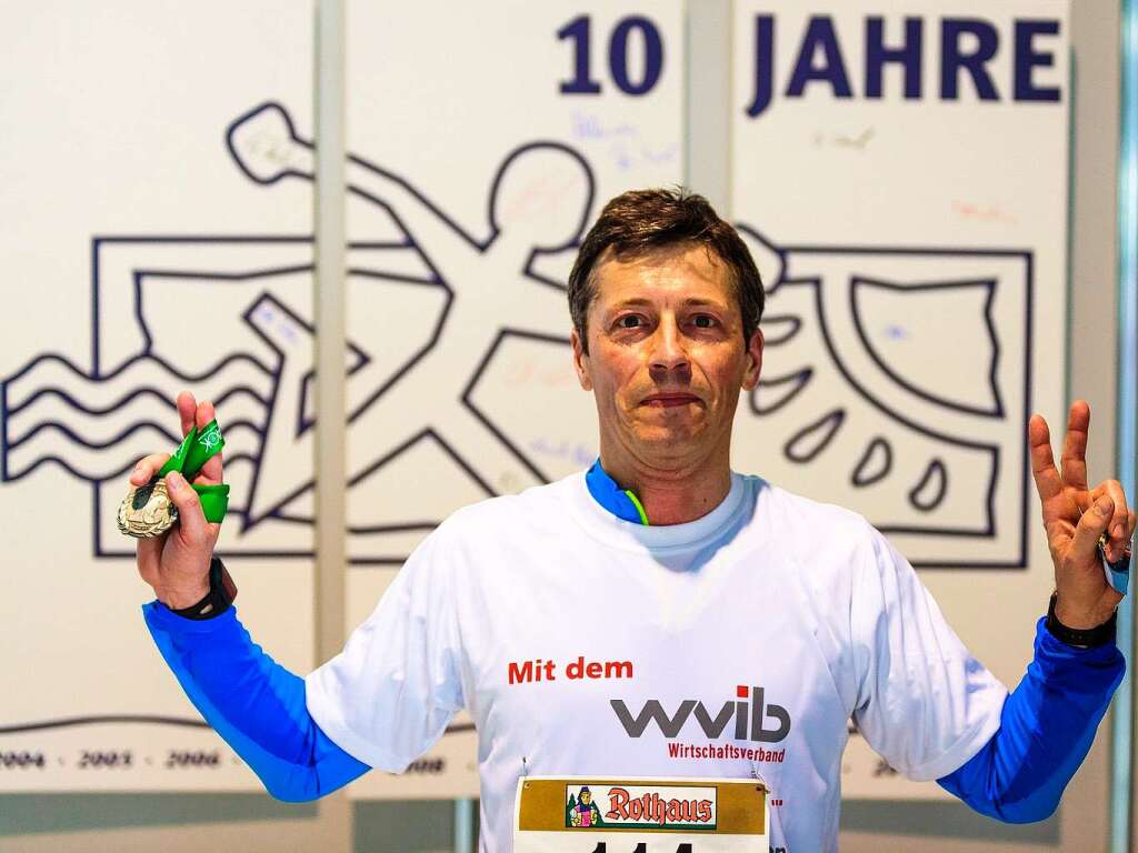 10 Jahre Freiburg-Marathon: In allen Jahren am Start war Harald Kaul (42 km, 04h 28min 20sek)