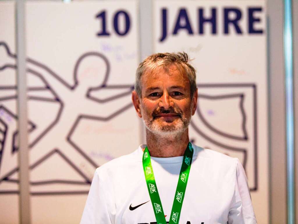 10 Jahre Freiburg-Marathon: In allen Jahren am Start war Christoph Frderer (21 km, 01h 29min 26sek)