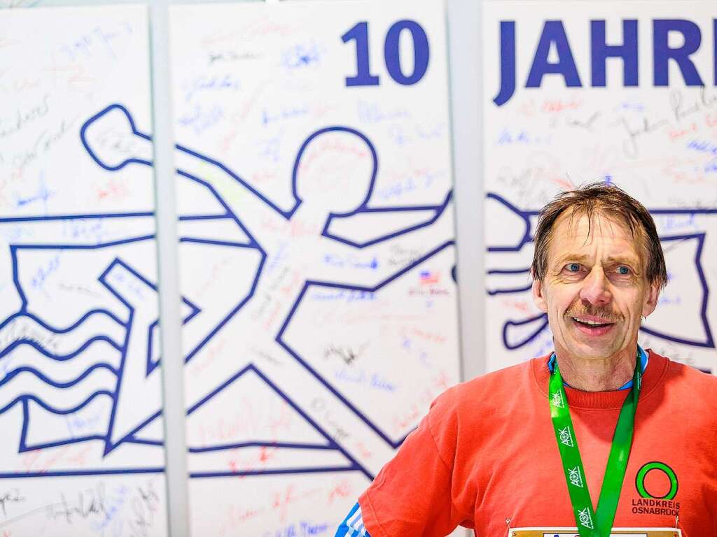 10 Jahre Freiburg-Marathon: In allen Jahren am Start war Wolfgang Bumker (42 km, 03h 46min 55sek)