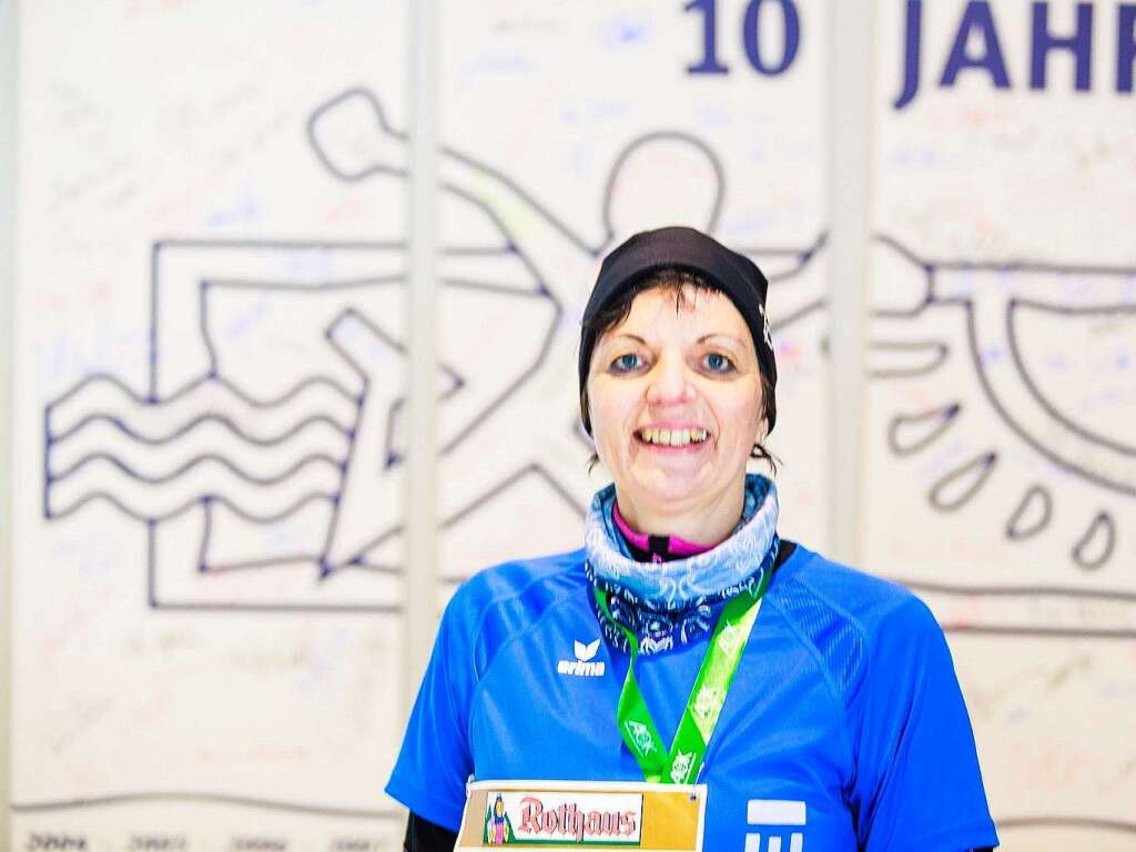 10 Jahre Freiburg-Marathon: In allen Jahren am Start war Christine Schneider (21 km, 02h 45min 45sek)