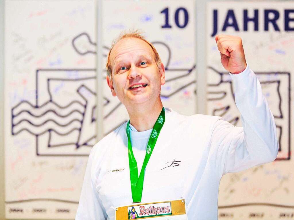 10 Jahre Freiburg-Marathon: In allen Jahren am Start war Ulrich Clevr  (21 km, 02h 45min 06sek)